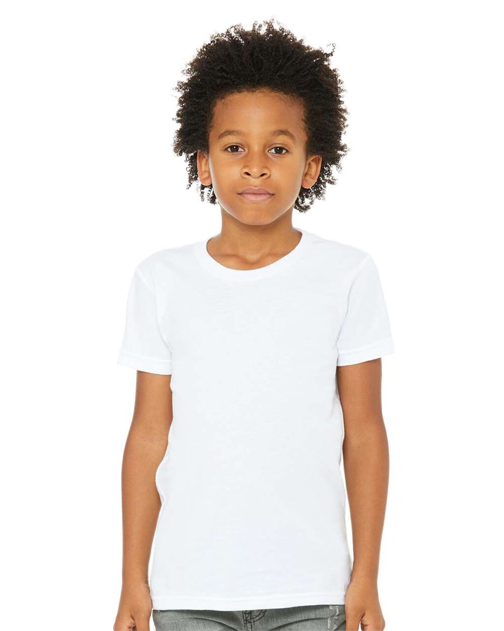 BELLA + CANVAS Youth CVC Jersey Crewneck Short Sleeve Tee – Cotton Blend T-Shirt for Everyday Wear